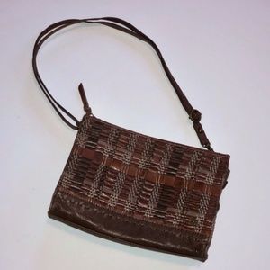 The Sak Leather Woven Demi/Clutch